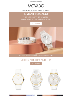 Movado - White & Gold: Our favorite look of the season