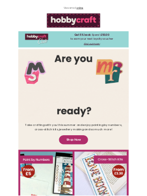 Hobbycraft (United Kingdom) - Take crafting with you this summer!