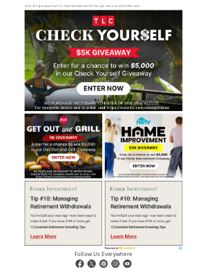 Food Network - $5,000 Check Yourself Giveaway: Enter Now!