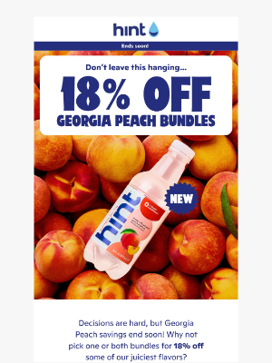 Hint Water - Perfectly peachy savings are going, going…🍑
