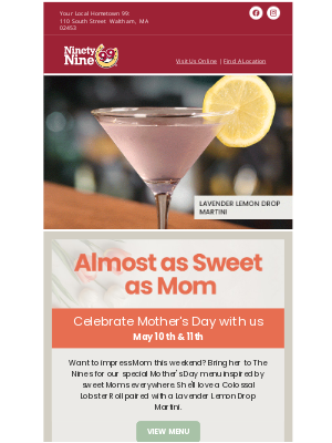 99 Restaurants - Need a Mother's Day Card? Look No Further