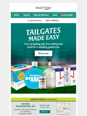 Total Wine & More - Welcome to Your Tailgating HQ