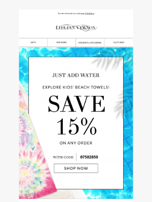 Lillian Vernon - Pool time essentials + 15% off sitewide