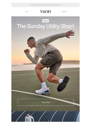 Vuori - Say Hello To The Sunday Utility Short