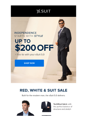 X Suit - Ends Soon: Up to $200 OFF + Free Tie 🎯