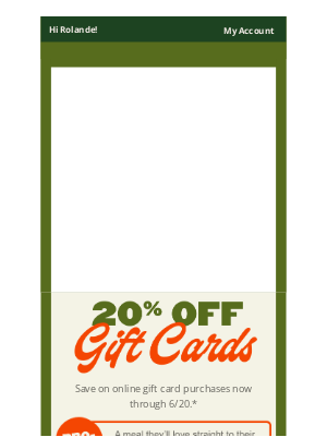Panera Bread - 20% OFF Gift Cards starts now!