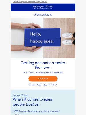 1-800 Contacts - gary, getting your contacts is easier than ever.