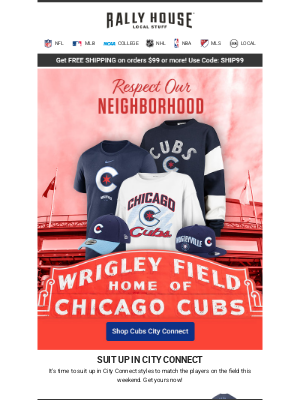 Rally House - Suit Up in Cubs City Connect ⚾