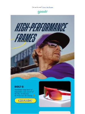 RUN goodr - The features on 4 high-performance frame styles 👀