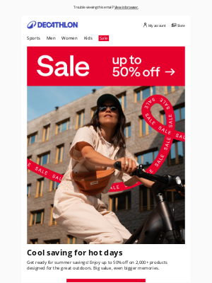 Save up to 50% this summer