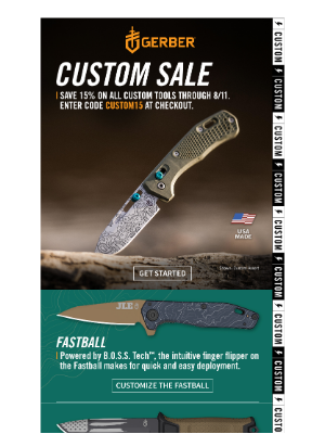 Gerber Gear - Save 15% on Gerber Custom