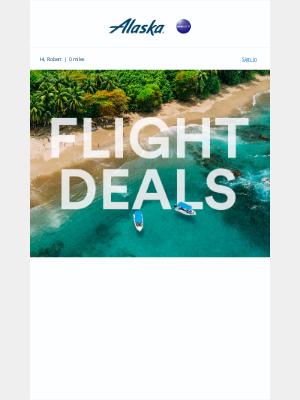 Alaska Airlines - Start packing your bags