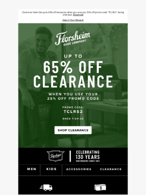 Florsheim Shoes - 65% OFF! Clearance Event Going On Now