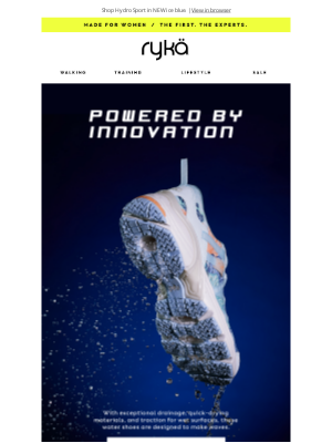RYKA - NEW HUE! Innovative sneaks that make a splash! 🌊