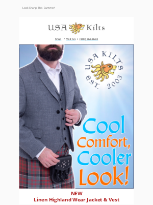 USA Kilts - Linen Blend Kilt Jackets! (finally!)