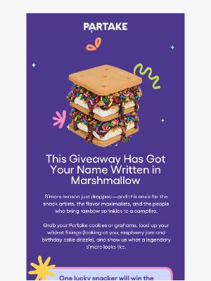 Partake Foods - 🔥 Build the snack of the summer. We’ll bring the grahams.