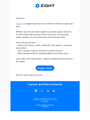 CloudApp - Join Us Tomorrow at 11:00 AM PST for Zight 101!