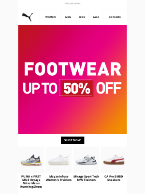 PUMA (UK) - Up To 50% Off Footwear