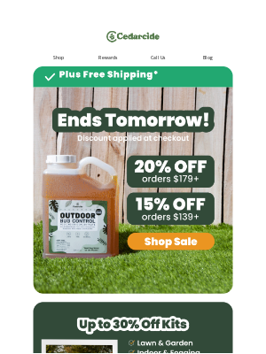 Cedarcide - ⏳ Ends Tomorrow: 20% Off Sitewide