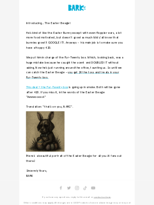 BarkShop - The Easter Beagle is NOT Pleased