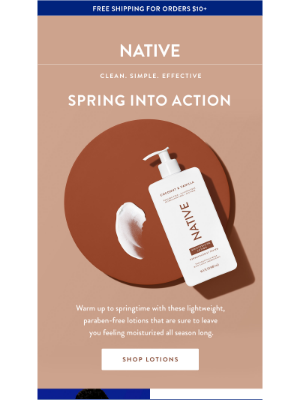 Native - Step into Spring with Native Lotions 🌹