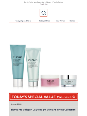 QVC (United Kingdom) - See Today's Special Value Pre-Launch: Elemis Pro-Collagen Day to Night Skincare 4 Piece Collection