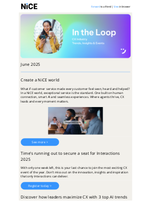 NICE - Join us to create a NiCE world