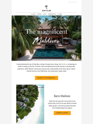 Small Luxury Hotels of the World (United Kingdom) - Make way for the Maldives
