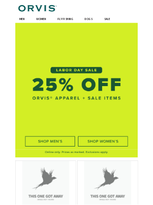 Orvis - 25% OFF all of this?! 😮