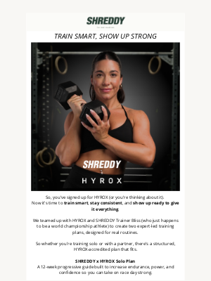 SHREDDY - HYROX is coming - how are you training?