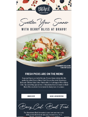 BRAVO! Italian - Fresh Flavors, Limited Time - Bravo’s Summer Menu Is Here