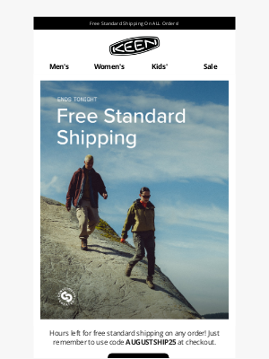 KEEN - 📦 Free Standard Shipping Ends Today