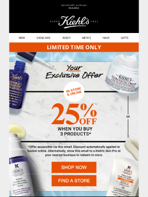 Kiehl's (UK) - Open for your payday TREAT 🎁