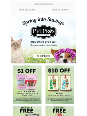 May's Pawsitively Spring Savings for Your Furry Friends