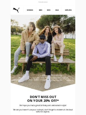 PUMA (United Kingdom) - Your Birthday Discount Awaits!