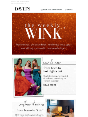 David's Bridal - The Weekly Wink: New & Now