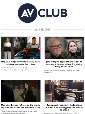 The A.V. Club - The most anticipated TV shows of May 2025