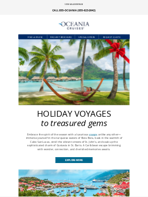 Oceania Cruises - Sail Into the Season—Celebrate the Holidays at Sea