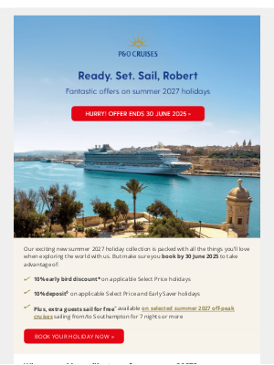 P&O Cruises - This could make your day...