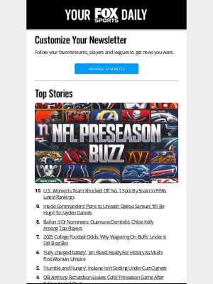 FOX Sports - 2025 NFL Preseason Buzz: Colts' QB Anthony Richardson Injures Pinkie Finger