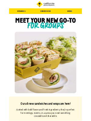 California Pizza Kitchen - Introducing a fresh take on sandwiches! 🥪