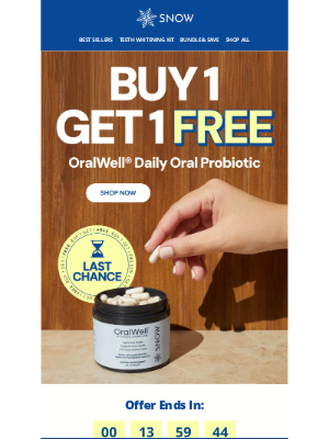 Snow - 🚨 ️Last Chance to Double Your Probiotics Stash 🚨