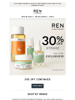 REN Skincare (United Kingdom) - Hurry! Less than 48 hours left of Early Access