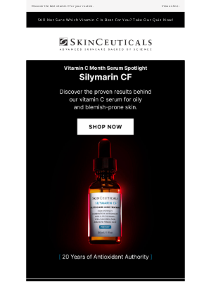 SkinCeuticals - Vitamin C Month Spotlight: Silymarin CF