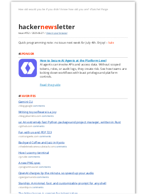 Hacker Newsletter - Hacker Newsletter #752