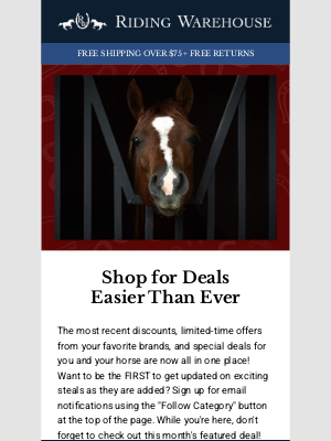 Riding Warehouse - Hold Your Horses, These Deals Are No Joke!