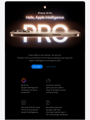 Apple (Germany) - Pre-order iPhone 16 Pro and iPhone 16.