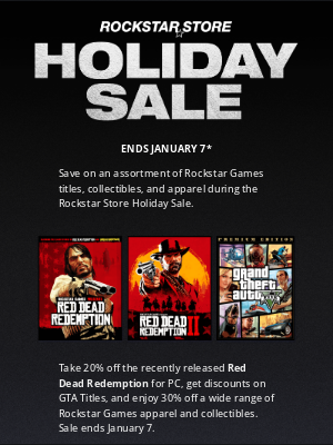 Rockstar Games - The Rockstar Store Holiday Sale