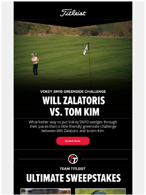 Titleist - Will Zalatoris vs. lorem Kim - Vokey SM10 Greenside Challenge