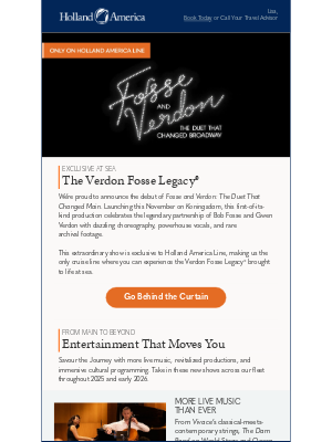 Holland America Line - Introducing New Onboard Entertainment